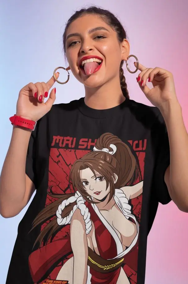 Mai Shiranui Shirt Anime Hentai XXL Fatal Fury King of Fighters SNK Gaming Shirt