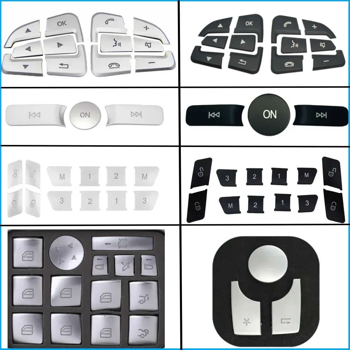 Car Interior Button Cover Trim Multimedia Switch Cover Stickers For Mercedes Benz B Class W246 2015 2016 A Class W176 2013-2015