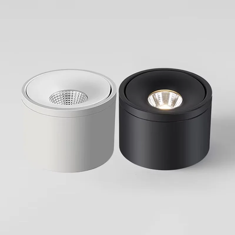 Surface Mounted Dimmable COB LED Downlights 7W 10W 15W 20W 24W Rotatable LED Ceiling Lamp Background Spot Lights Indoor Lighting