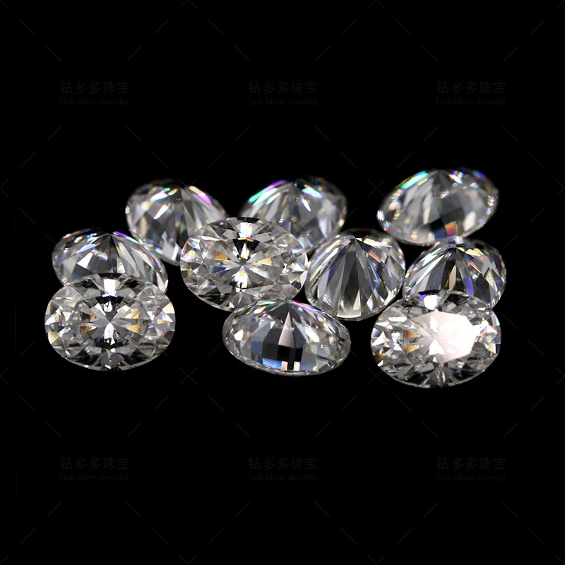 Moissanite Diamante-testado, corte oval, D cor, qualidade VVS1, fábrica direta da fonte, entrega em 72 horas