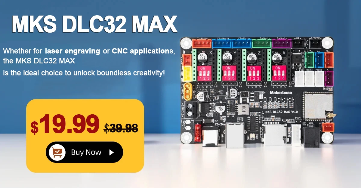 MKS DLC32V2.1 Offline-Controller-Board 32-Bit ESP32WiFi GRBL Motherboard Geeignet für Lasergravurmaschine TS35 Touchscreen – Detail 1
