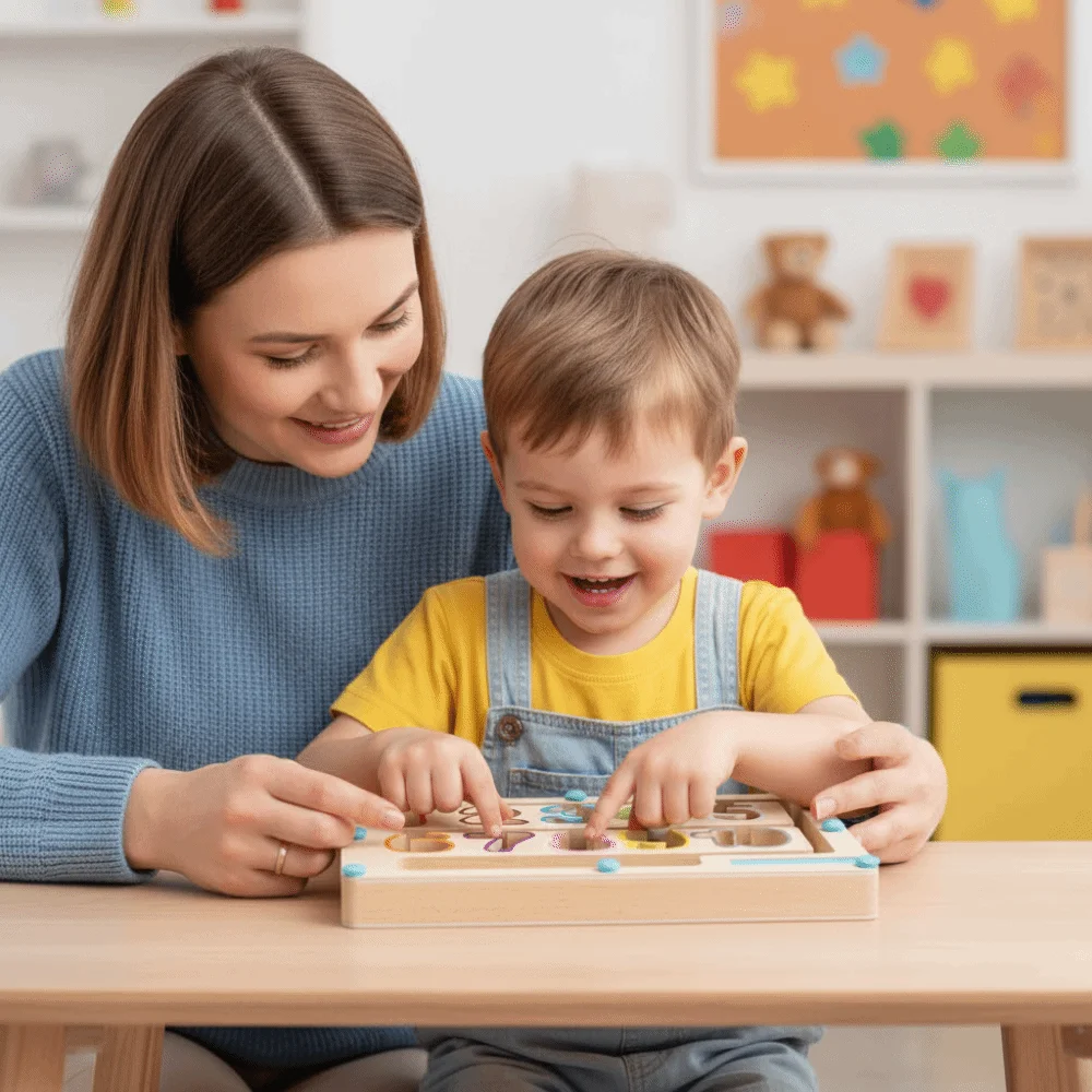 Magnetic Color Sorting Magnetic Maze Walking Ball Montessori Style Magnetic Digital Beads Puzzle Practice Wooden Material