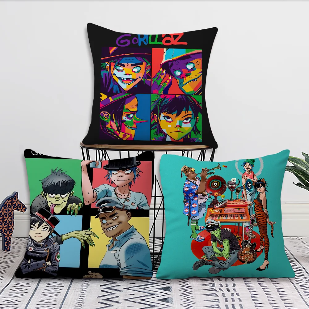 Decoration Room Home Sofa living Office Car Nordic G-Gorillaz Simplicity Pillow Band Virtual Cover