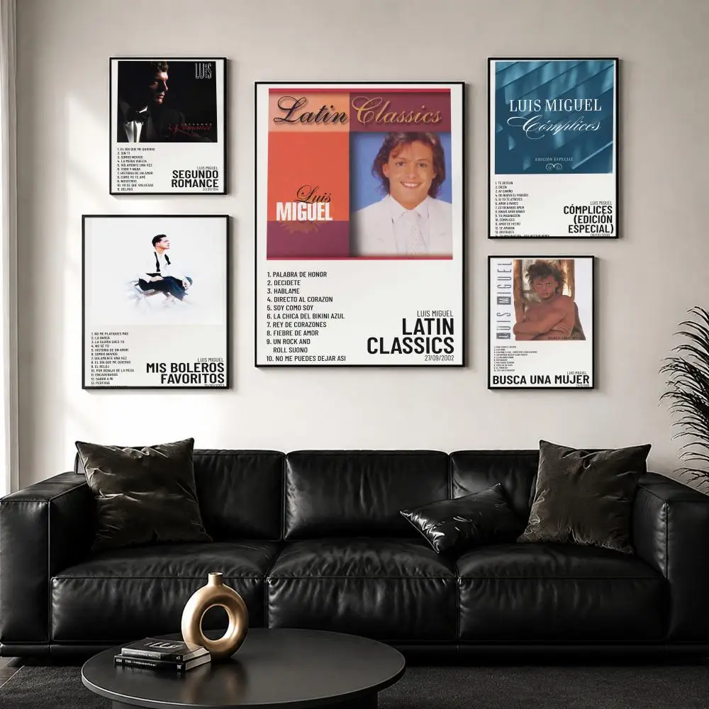 Luis Miguel Album Cover Painting Calligraphy Wall Art Canvas Poster Premium Home Decor Print for Living Room Bedroom