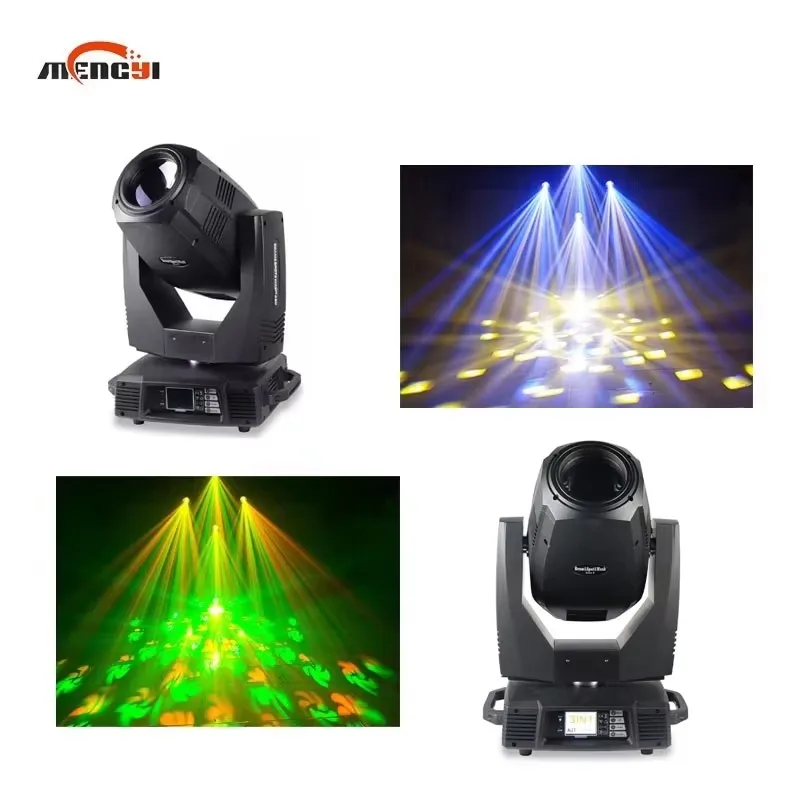 Faisceau lumineux Gobo 3 en 1, 350 watts, faisceau lumineux à tête mobile, barre transparente, éclairage de scène