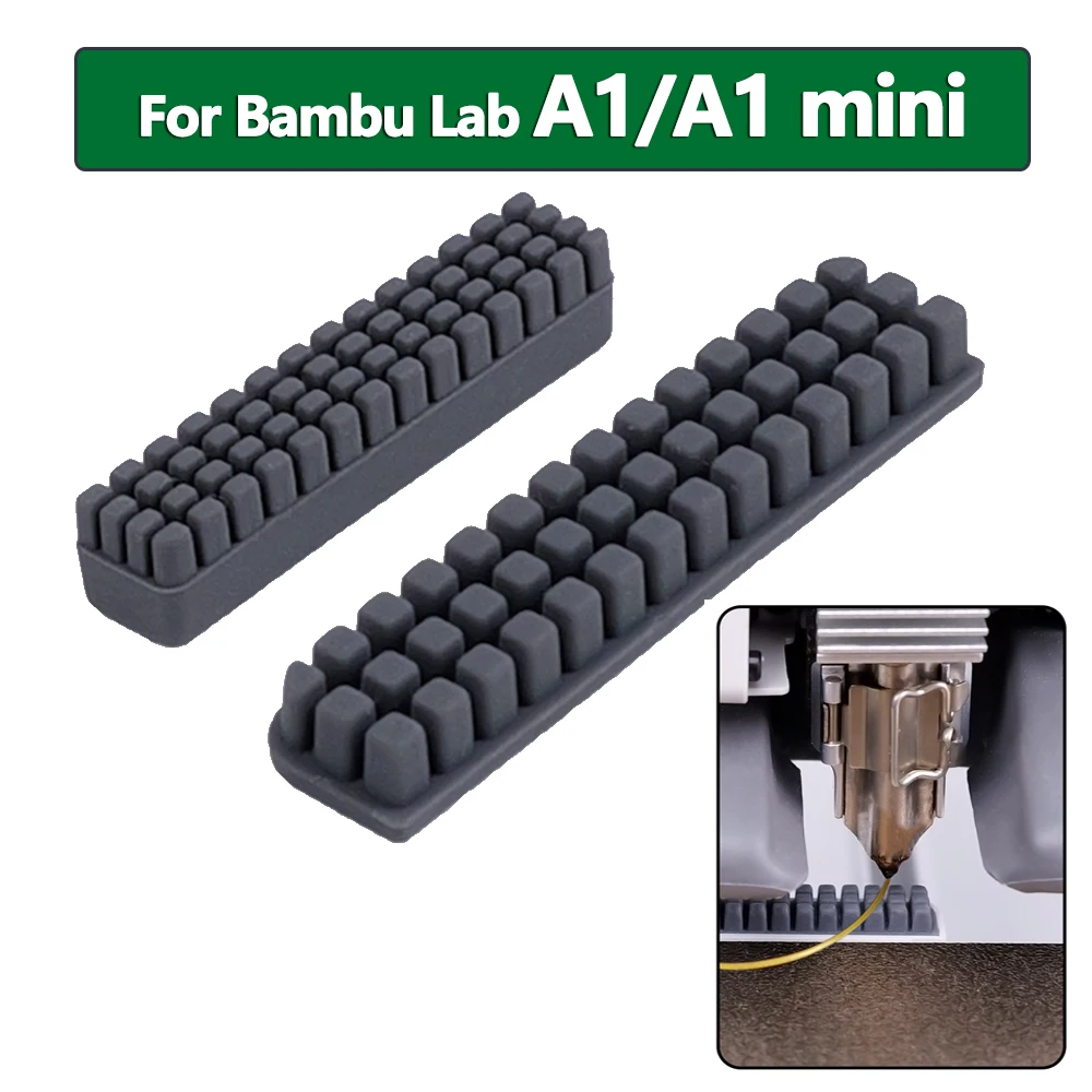 ノズルブラシ Bambu Lab A1 ワイパーシリコンブラシ温床マウントスクラバー Bambulab A1 クリーニングツール 3D プリンタアクセサリー