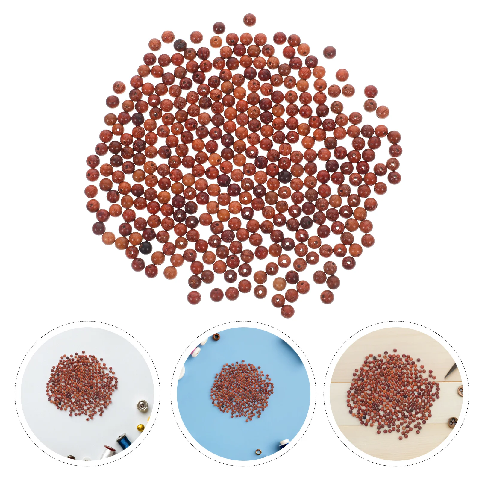 

400Pcs Premium Wood Round Beads 6mm Handmade Polished Spacer Beads DIY Bracelets Jewelry Making Crafts Wood Bead Bracelet