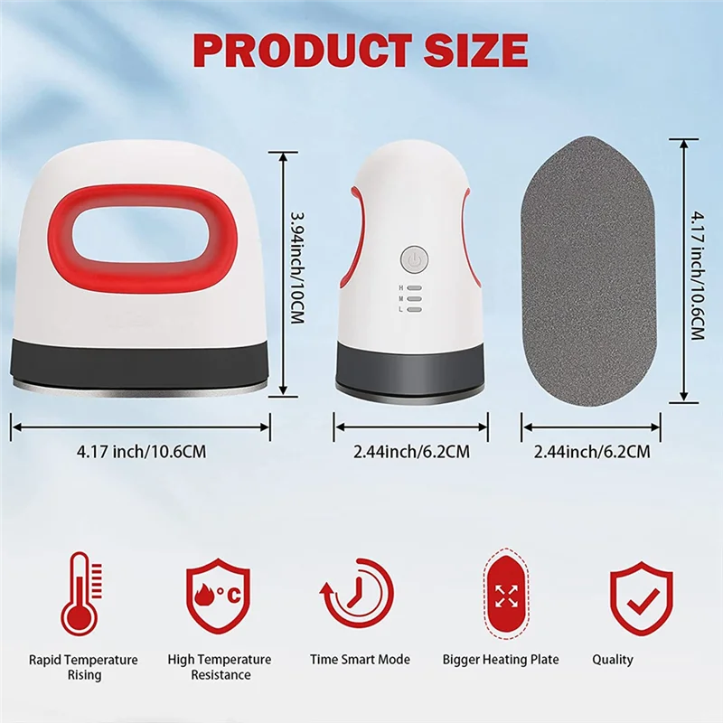 A74E-Portable 220V Mini Heat Pressing Machine T-Shirt Printing DIY Easy Heating Transfer Pressing Iron Machines EU Plug