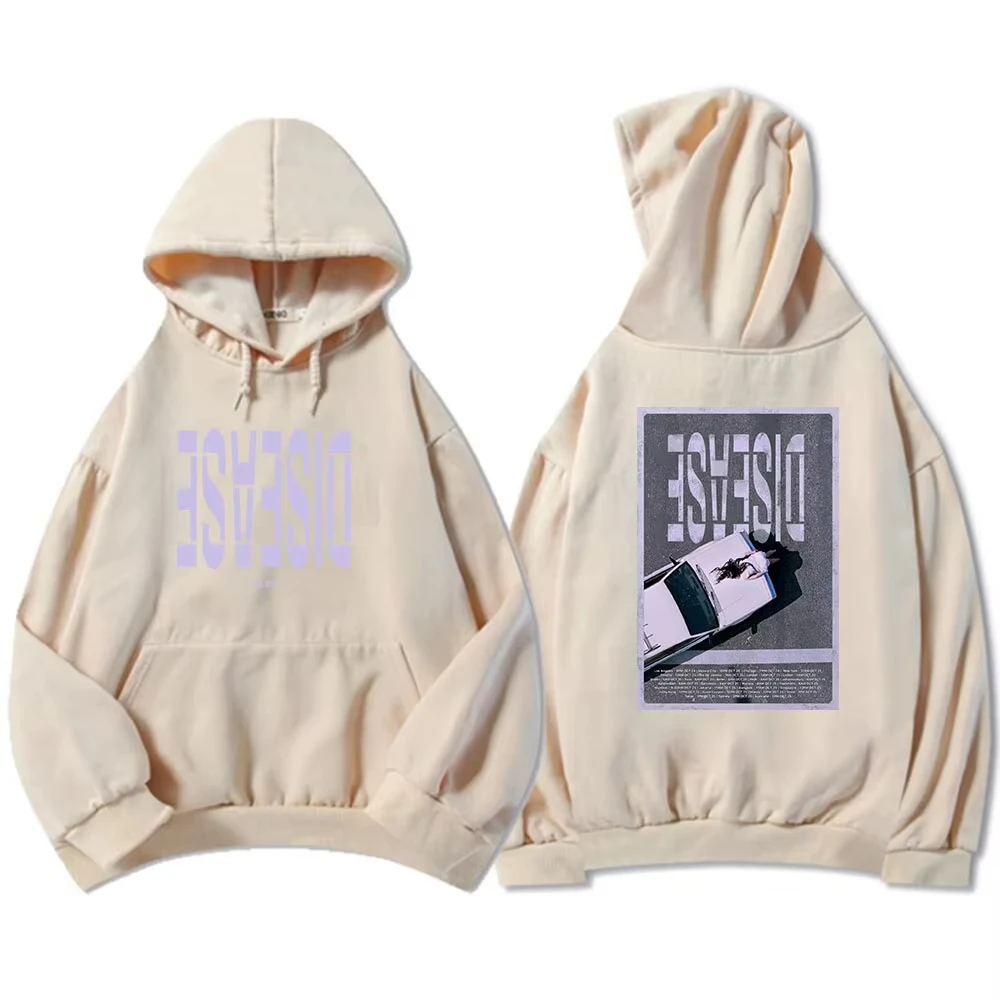 Hoodie Penyakit Lady Gaga 2024 Kaus Grafis Lagu Tunggal Baru untuk Pria/Wanita Pullover Uniseks Kasual Lengan Panjang Musim Dingin Pria