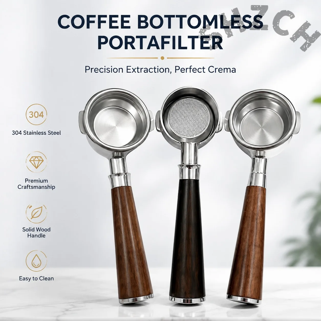 Stainless Steel 58mm Bottomless Portafilter for E61, Flair, ECM, Rocket, Synesso & Rancilio Silvia Espresso Machines