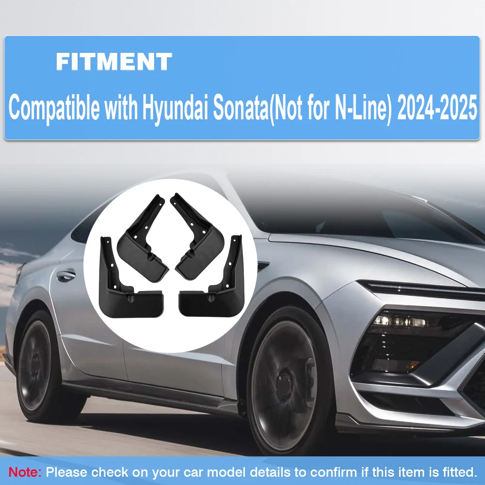 

For Hyundai Sonata(Not for N-Line) 2024-2025 Car Mudguards Splash Guards Mud Flaps Anti-splash Mudflap Car Accessories