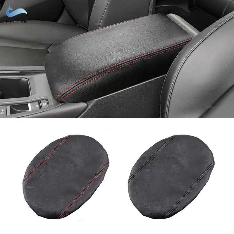 Car Accessories Center Console Armrest Box Cover Trim For Honda Accord 11th 2023 2024 2025 Black Microfiber Leather Interior