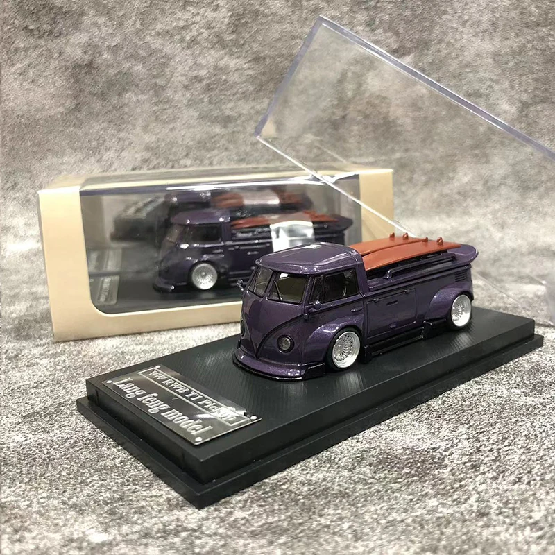 LF 1:64 Model Car T1 Pickup RWB Wide Body Alloy Die-Cast Lavende