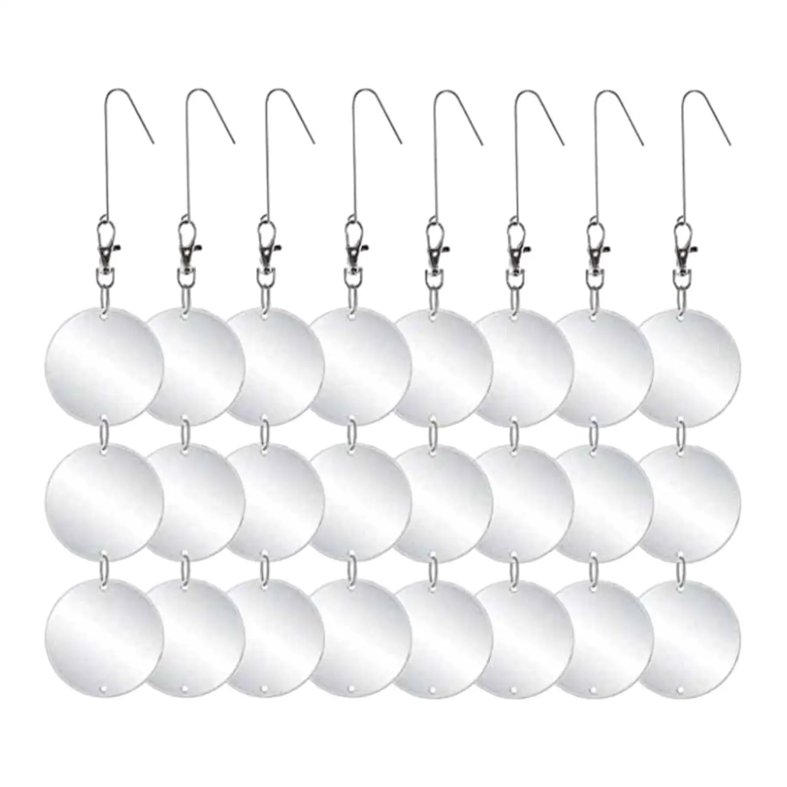 8 Pieces Reflective Bird Deterrent Device Sculptures Acrylic Hanging Patio Decor for House Outdoor Yard Patio