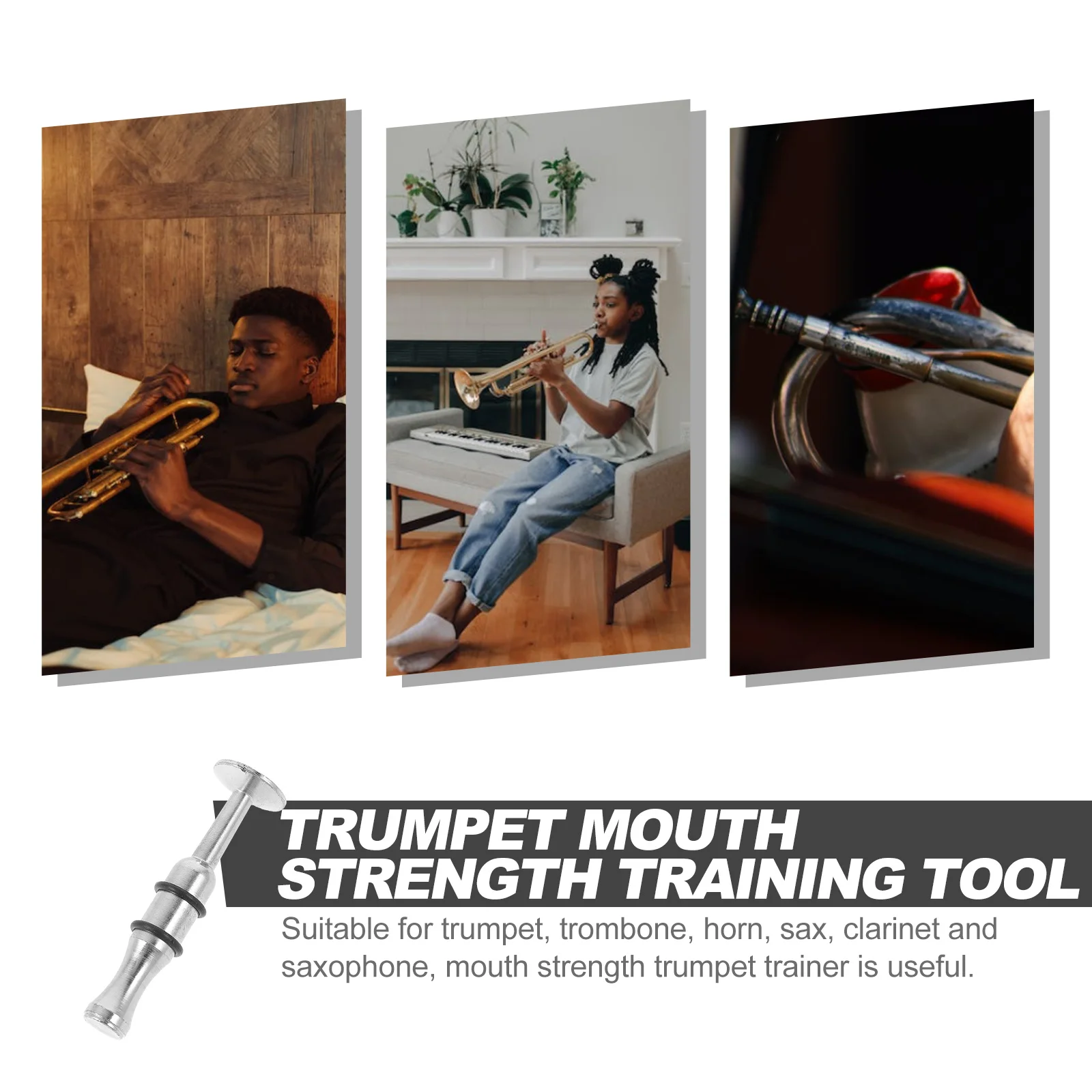 

Mouth Strength Training Device for Trumpet Saxophone Clarinet Cornet Lightweight Convenient Carry Anywhere Flute Accessories