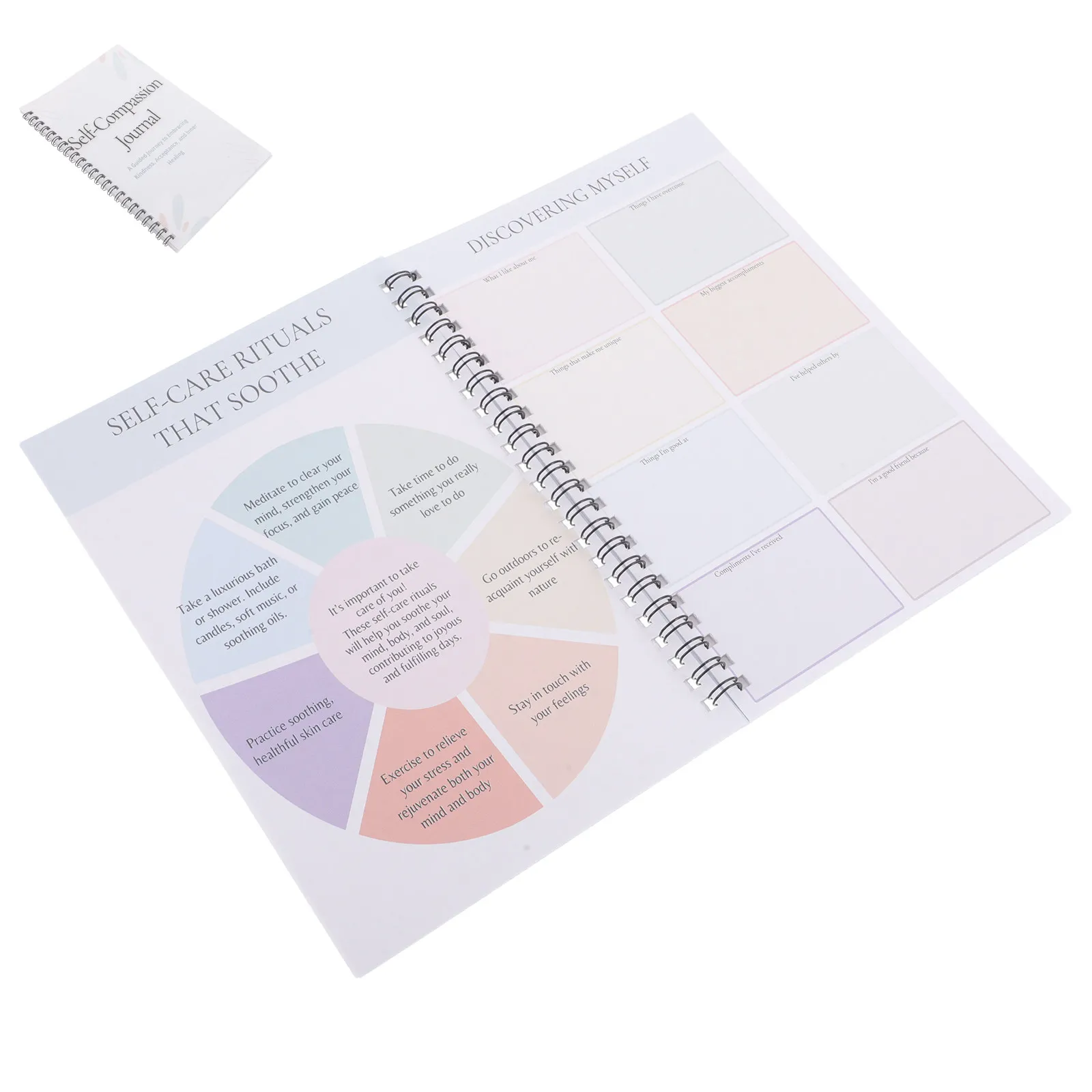 Journal de Self-Compassion, Carnet de Gratitude, Croissance Personnelle, Réflexion Quotidienne Guidée, Journal d'Écriture de Pleine Conscience pour Femmes