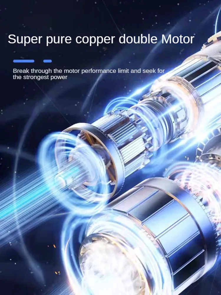 Versatile Car Vacuum Cleaner and Air Pump with Wireless Charging and Strong Suction