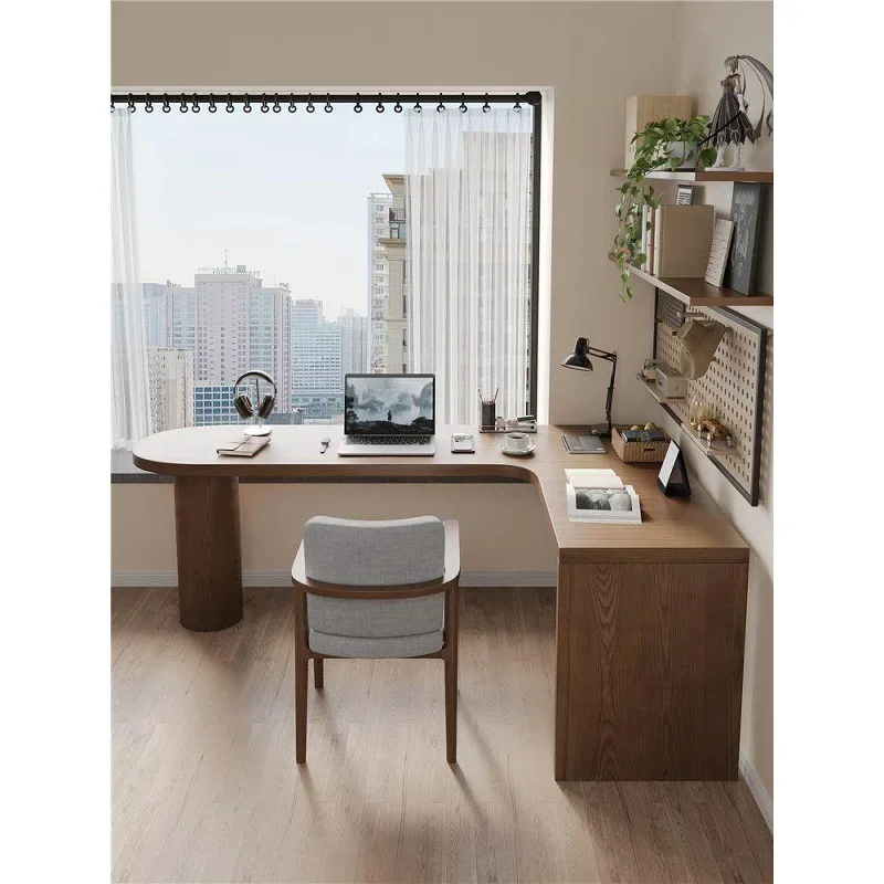 y17- Nordic modern solid wood corner desk computer desk simple study table writing desk work