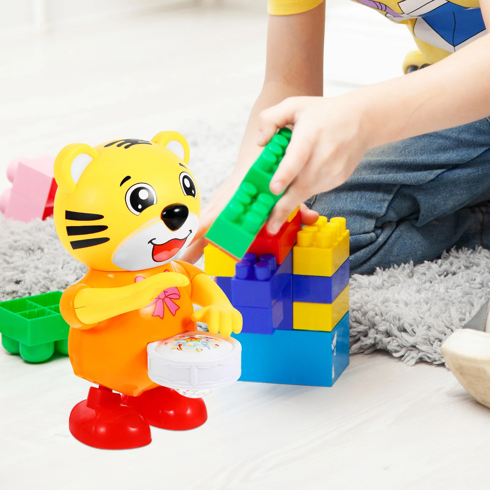 Interactivo para bebés de 0 a 6 meses, canto, batería, aprendizaje Musical, animales, recién nacidos, tiempo de barriga, juego