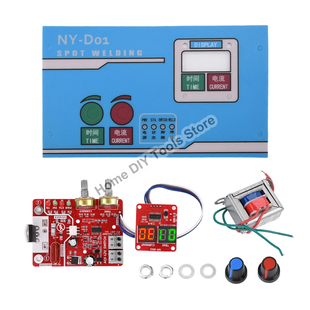 

40A/100A Spot Welding Machine Control Board Welder Controller Module Adjustable Time Current With AC 110V 220V to 9V Transformer