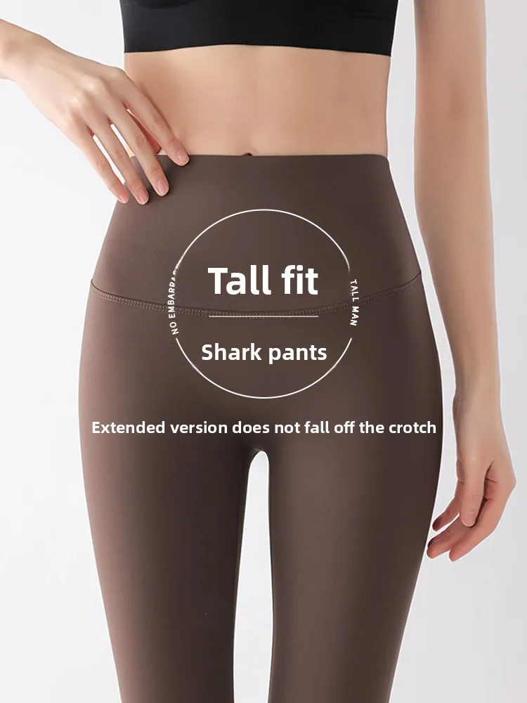 하이웨이스트 피트니스 스킨 팬츠 얇은 버전 여성용 플러스 사이즈 여름 얇은 폴리머 섬유 바지