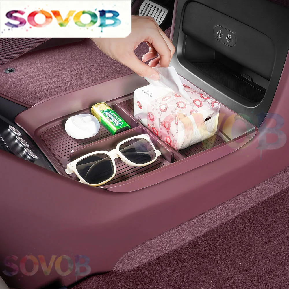 Center Console Lower Storage Box For Xiaomi YU7 YU 7 2025 2026 Car Interior Accessories Original Car Color Storage Box