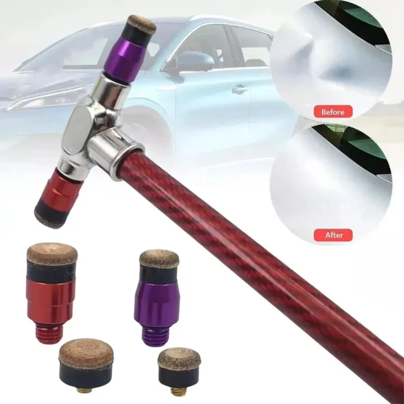 4PCS PDR Leather Head Tapping Tool Car Dent Repair Pit Suction Pit Tapping Hammer Leveling Hammer Leveling Pen