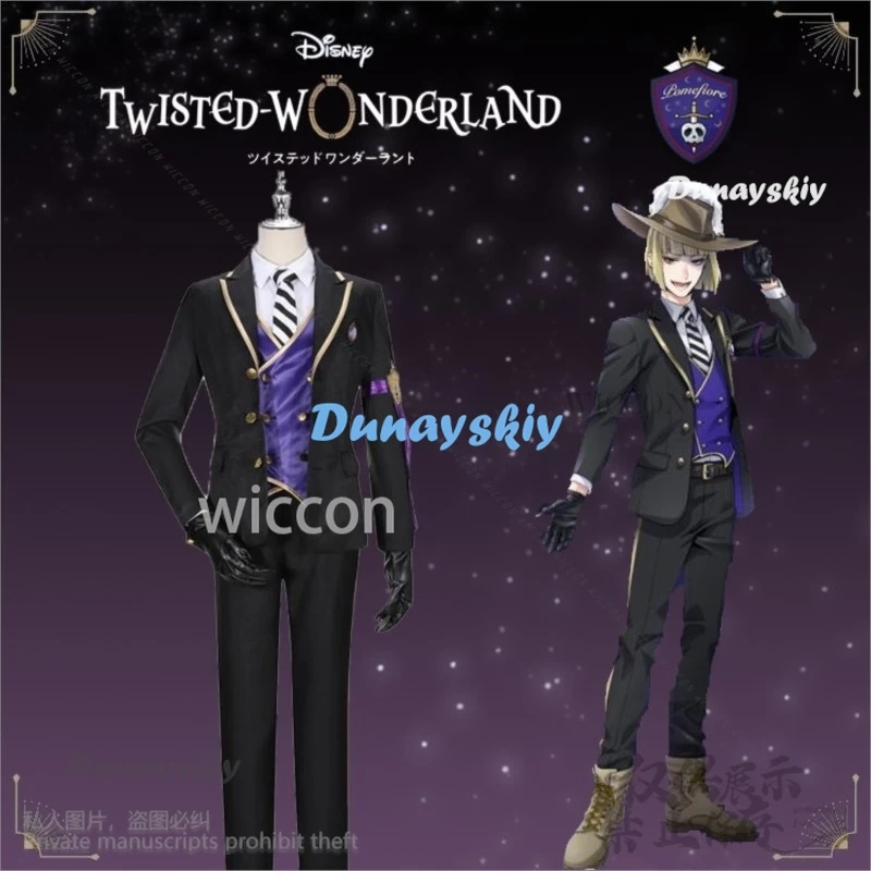 Anime Game Twisted-Wonderland Rook Hunt Cosplay Wig Costume Night Raven DK School Uniforms Halloween Christmas Suits Customized