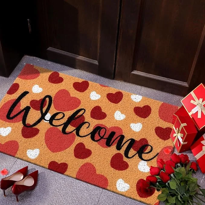Liebe Willkommen Fußmatte Valentinstag Liebe Welle Willkommen Fußmatte Wohnzimmer Teppich Eingang Veranda Dekoration Teppich