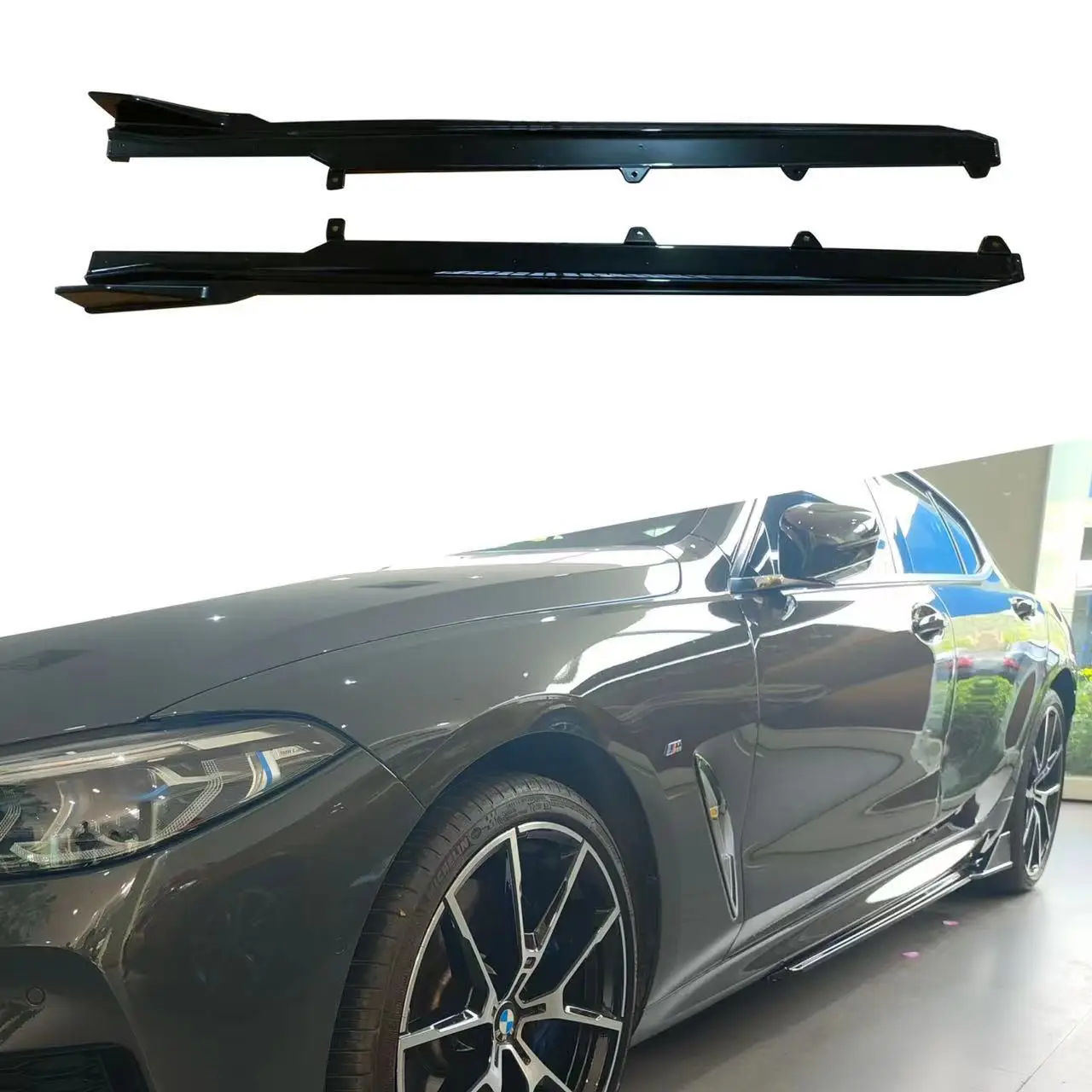 Suitable for 2021-2023 BMW 8 Series 4-door G16 Black Knight Edition special side skirt