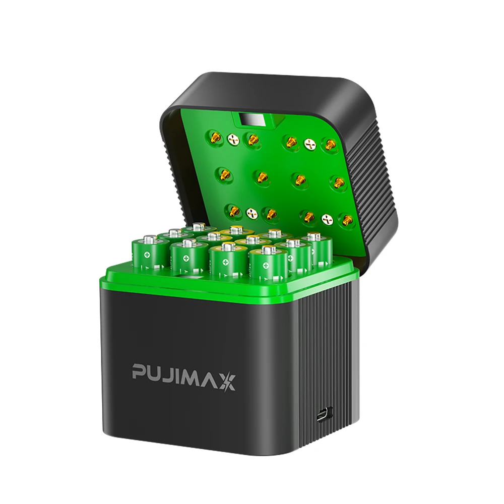 PUJIMAX 4/8/12 Slot AA 4255mWh Smart Oplaadcompartiment 1,5V Lithiumbatterij Oplaadbare Oplader Set Grote Capaciteit - afbeelding 2