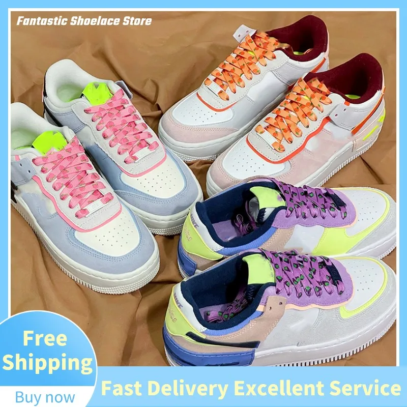 1 Pair Fashion Strawberry Orange Fruit Pattern Flat High Quality Shoelaces Rubber Band For Women Canvas Shoe Laces for Sneakers