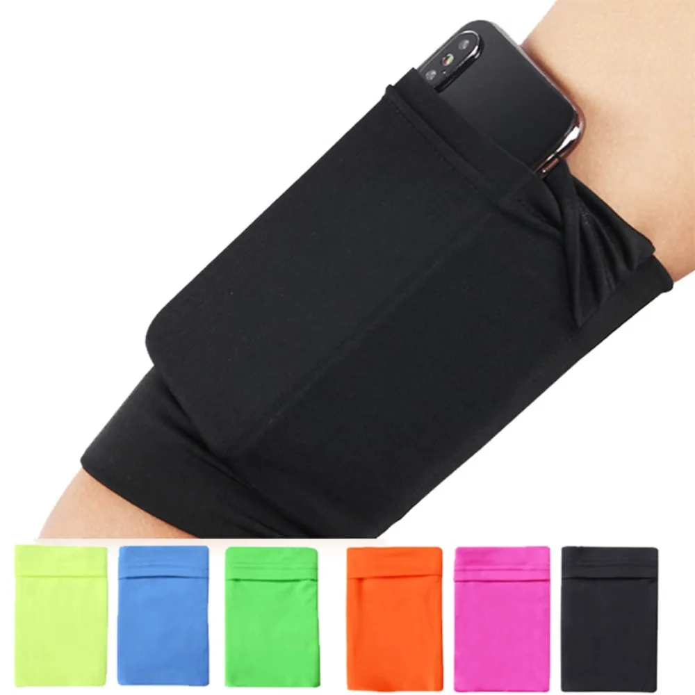 Terylene Cell Phone Armbags Lightweight Non-slip Running Phone Holder Elastic Universal Sports Pouch Band Outdoor Activities