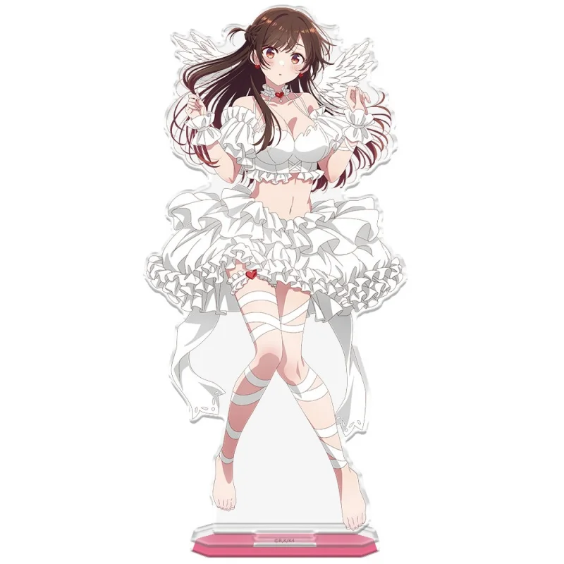 Anime Rent-A-Girlfriend Mizuhara Chizuru Angel And Little Devil Theme Acrylic Stand Model Plate Keychains Desk Decor