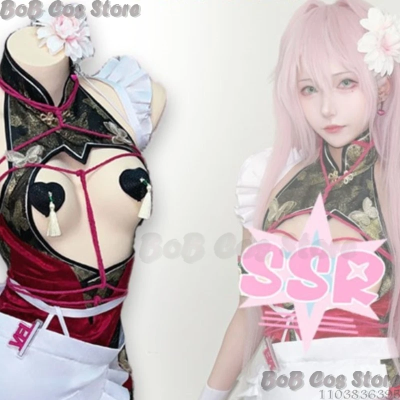 

Godss Of Vctory Velvet Maid Cosplay Costume Anime Game Roleplay Outfit Female Private Wear Dress Collection Festival Comic Con