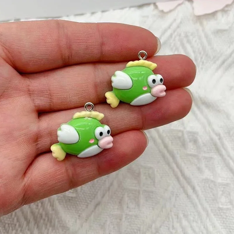 10pcs/pack Cartoon Mushroom Resin Charms Cute Flatback Small Pendants For Earring Bracelet Keychain Jewelry Make DIY