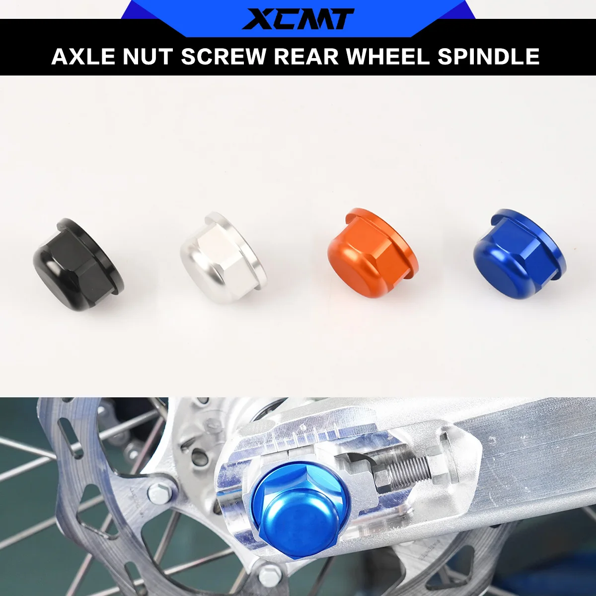 CNC Vorder- und Hinterrad-Achsmutter Schraube für Husqvarna TE FE FC FX TX TC 125-501 2023-2024 Motorrad Zubehörteile