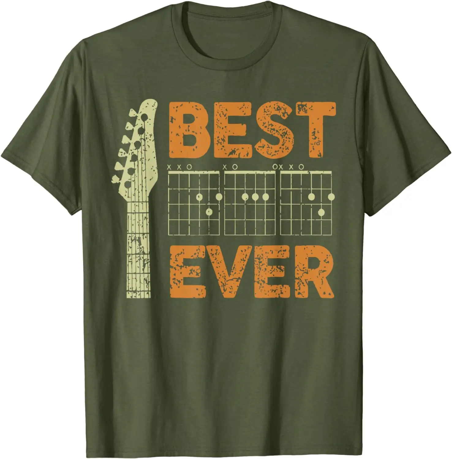 Best Guitar Dad Ever Chords Daddy Guitarist Fathers Day Men T-Shirt