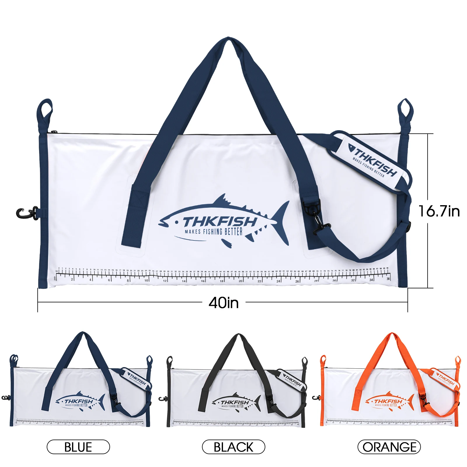 THKFISH 40 pouces sac isotherme pour poisson isolé grande capacité étanche poisson vivant sacs de conservation de la fraîcheur étanche PVC pêche sac froid