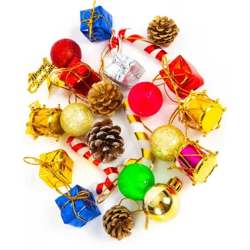 Use At Market Christmas Tree Ornament Set Mixed 3cm 24LÜ