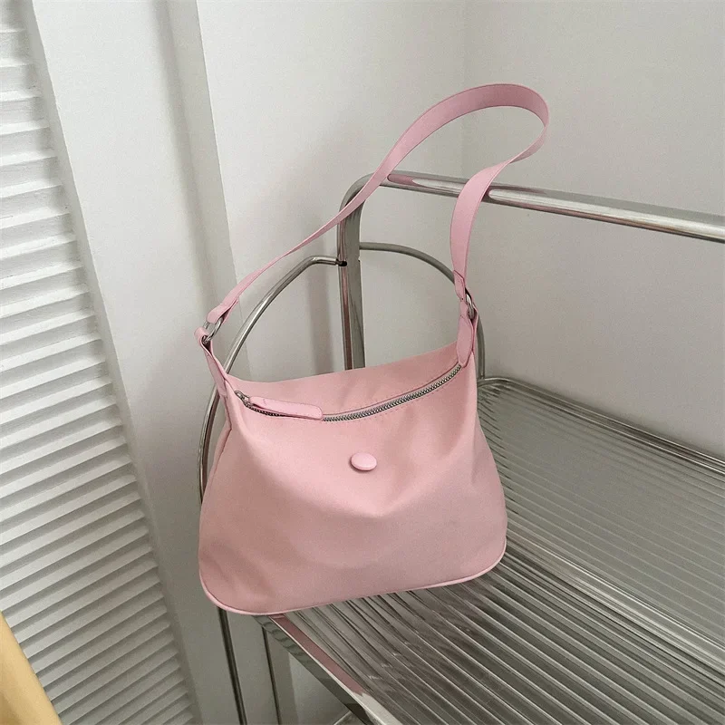 Solid Color Single Shoulder Bags for Women New Designer Fashion Oxford Shoulder Bag Large Capacity Girl Crossbody Bags for Women