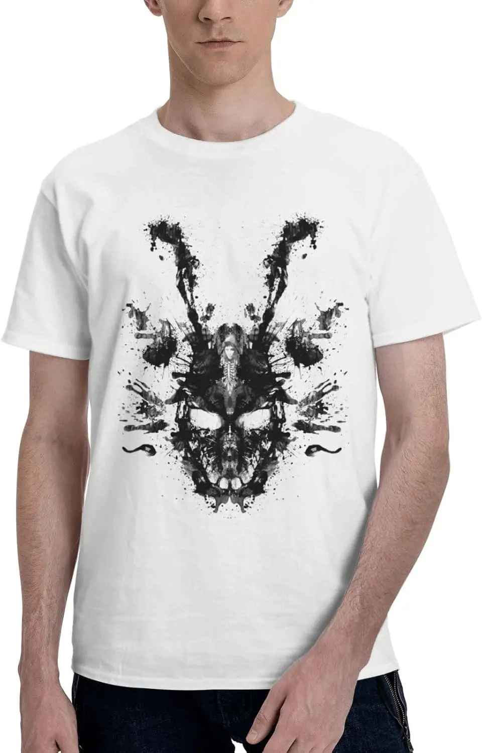 Donnie Darko T Shirt Mens Fashion Tee Summer Round Neckline Short Sleeve Clothes Black