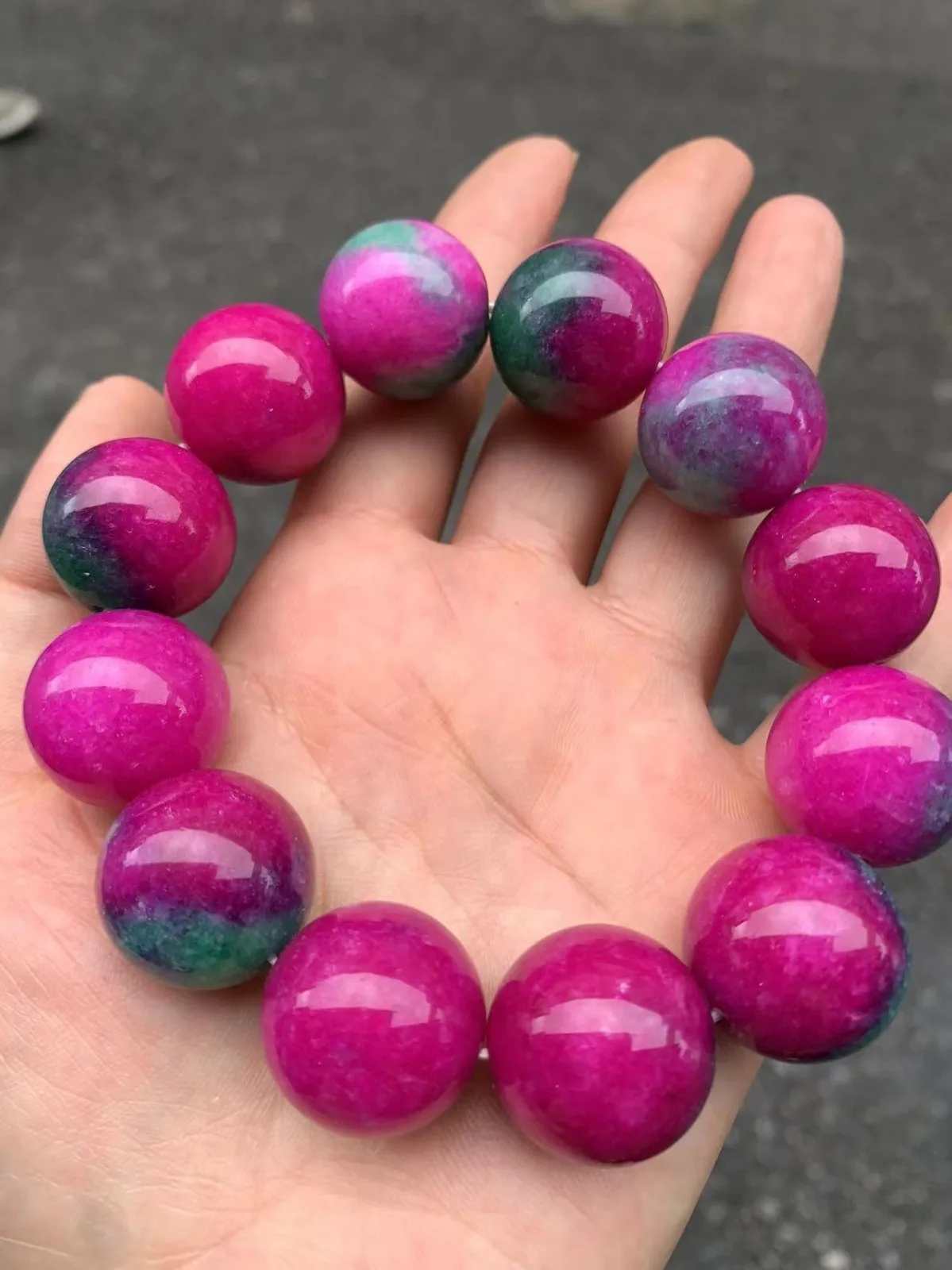 AAA Real Natural Ice Purple Burmese Beads Jade jadeite Bracelets Bangle 20MM