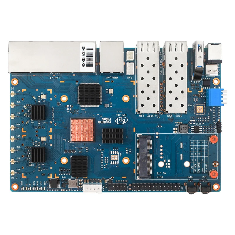 Banana Pi R3 Dedicated Heatsink, Pure Copper 6‑Pack, Aluminum Heatsink with Adhesive Backing for CPU Chip Cooling