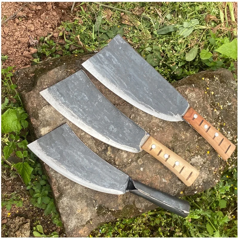Forged Steel Axe for Cutting Coconut And Bamboo Full Steel Bend Knife Agricultural Tools for Chopping Wood And Trees view 2