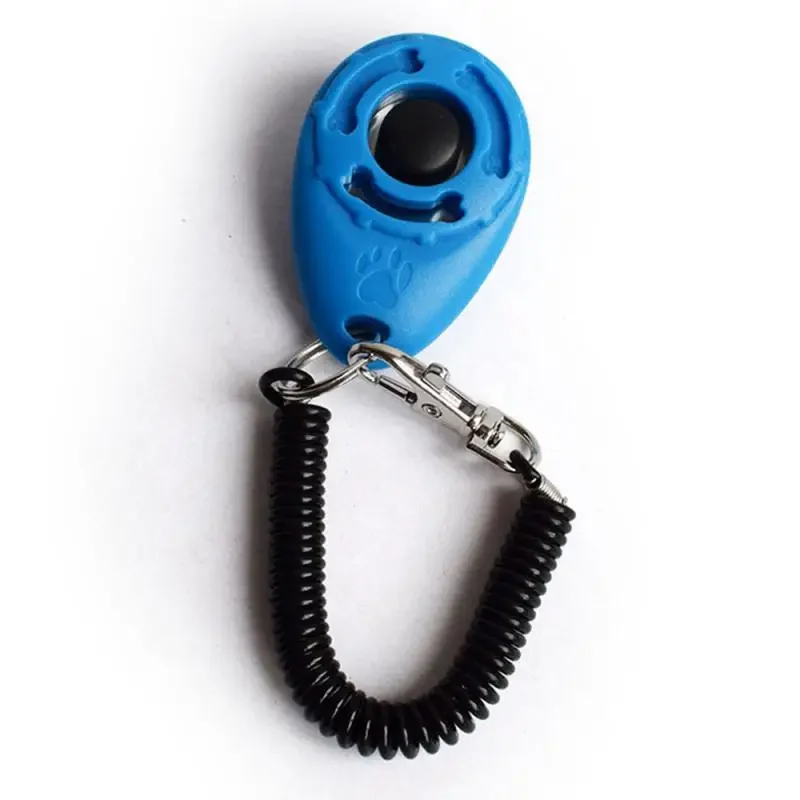 1 Piece Pet Cat Dog Training Clicker Plastic New Dogs Click Trainer Aid Too Adjustable Wrist Strap Sound Key Chain Dog Whistl