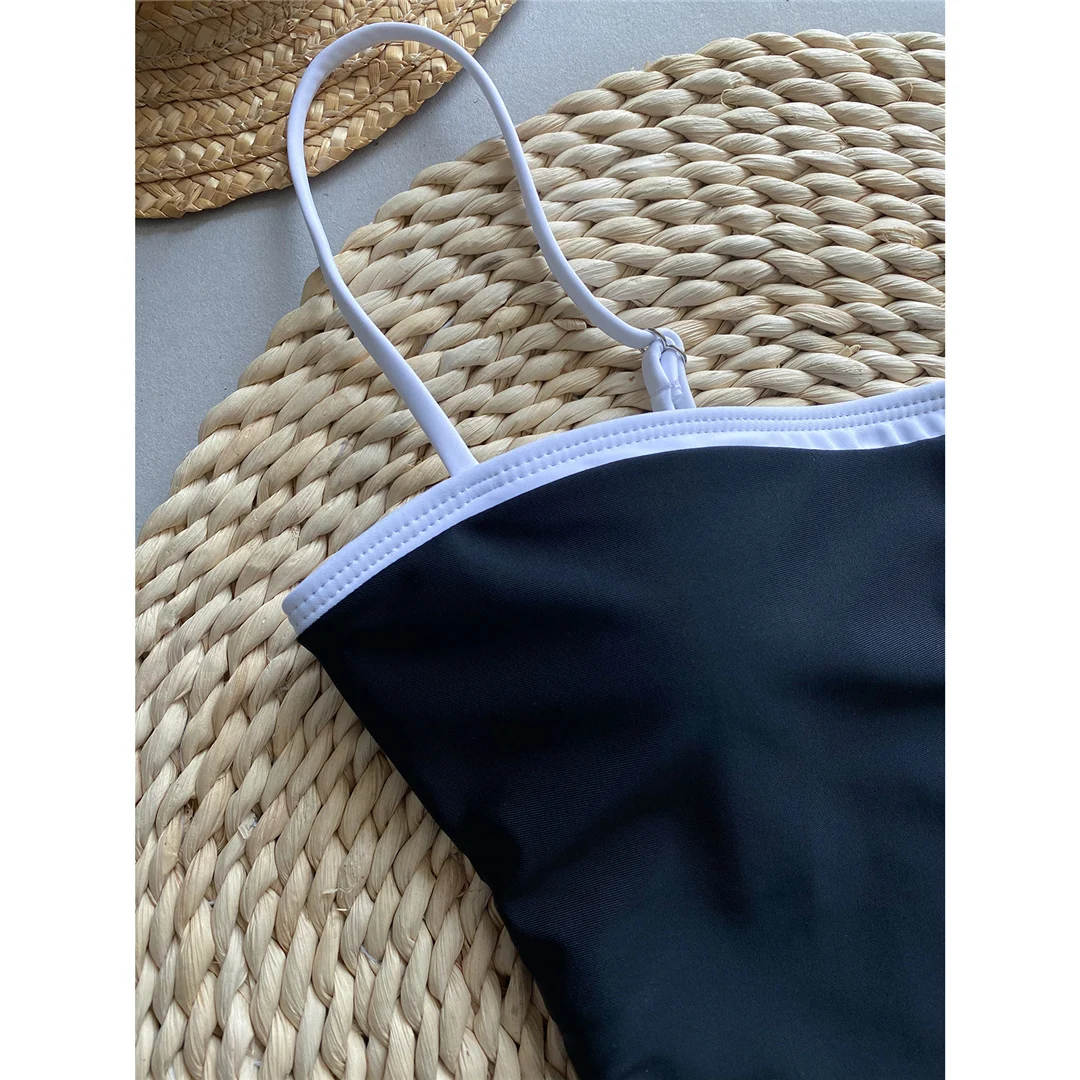 2026 Sexy Farbblock-Splicing-Badeanzug mit hohem Beinausschnitt und vollem Rückenausschnitt für Damen, einteiliger Badeanzug, Badebekleidung, Badeanzug V5622 – Detail 23