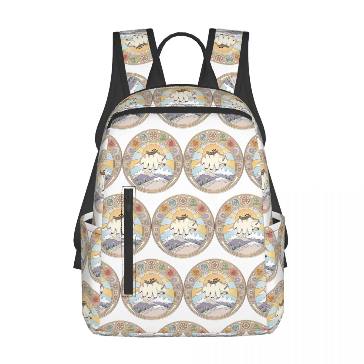 Team Avatar And Elements Design Backpack Daypack Large Capacity Boys Girls BookBag School Bag Shoulder Bags for Men Women