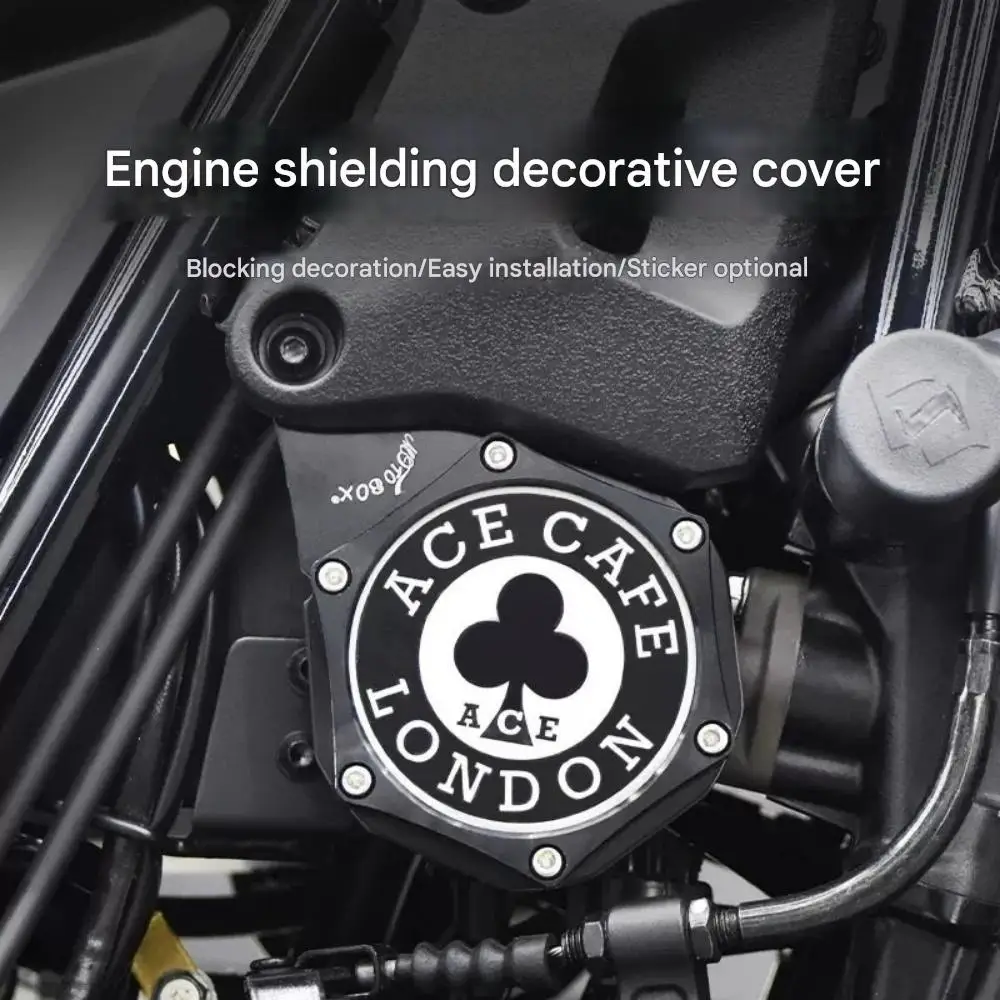 For Kawasaki Eliminator 500 custom engine decorative cover retro water bottle shielding cover tax plate sticker accessories
