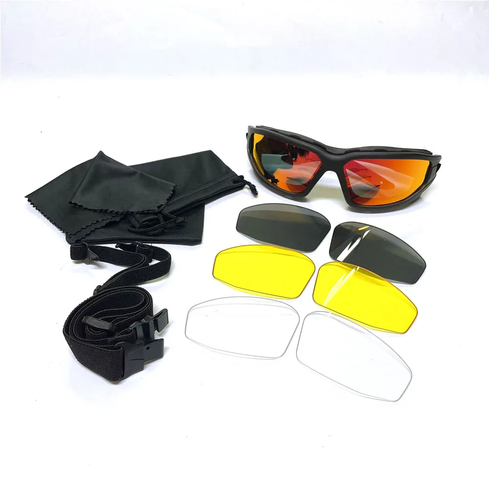 Multifunctional Goggles Removable Legs Dual Purpose Cycling Protective Glasses UV400 UV Shooting Glasses With Replacement Lenses